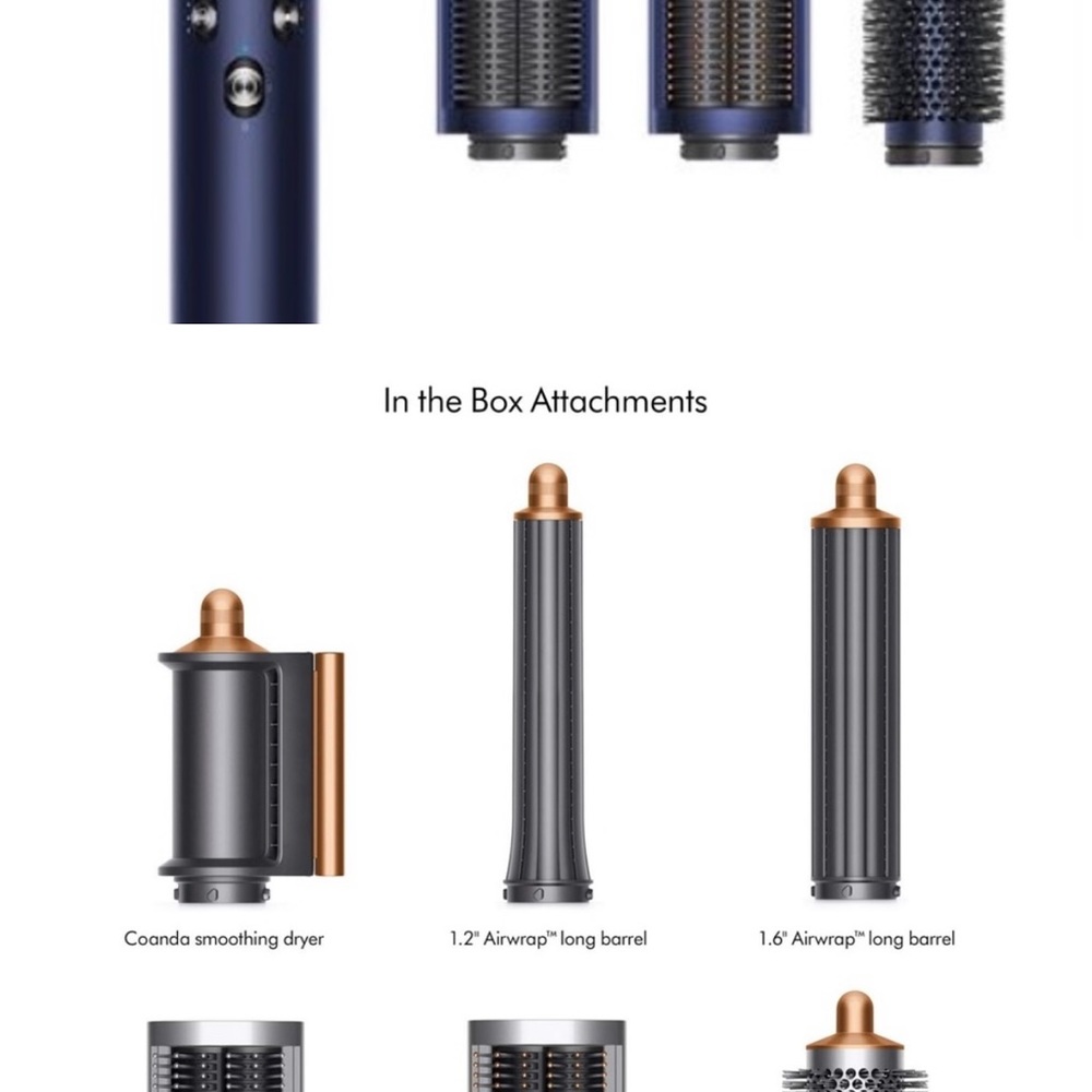 Dyson air wrap complete long Prussian blue brand new